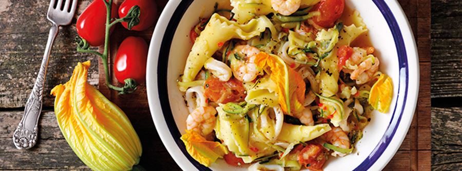 recipe image Bertollini Pasta With Seafood and Courgettes