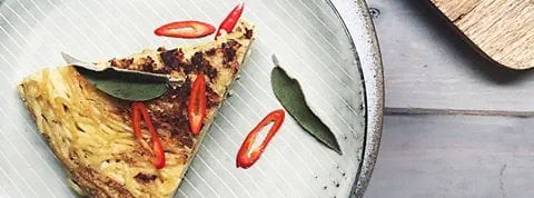 recipe image Katie Pix's Sage & Bertolli with Butter Pasta Frittata