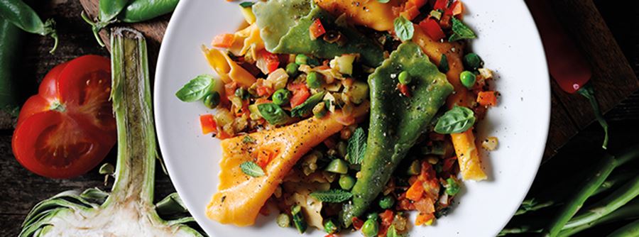 recipe image Vegetarian Multi-Coloured and Multi-Veggie Pasta