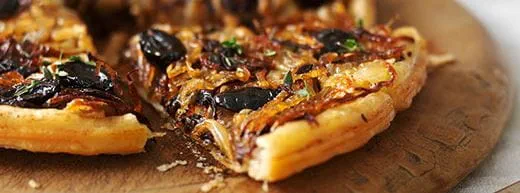 recipe image French Olive, Thyme & Onion Tarte Tatin