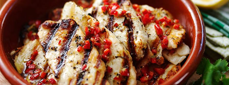 recipe image Griddled Halloumi with Herb Salad & Hot Bread